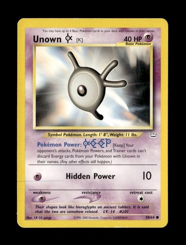 Unown 64 neo revelation - unown, [k]